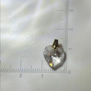 80s Vintage Swavorski Heart Pendant.